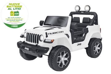 AUTO A BATTERIA JEEPWRANGLER RUBICON BIANCA RADIOCOMANDATA 12.6V