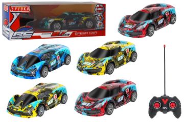AUTO SPORT RADIO COMANDATA CON LUCI 27MHZ 7F ASSORTITO