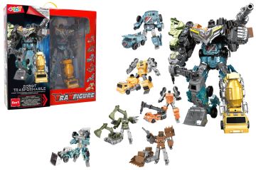 TRAXFIGURE 6 IN 1 ROBOT/VEICOLI CON ACCESSORI