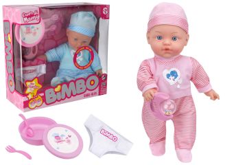 BAMBOLA 40CM CORPO MORBIDO B/O CON 4 SUONI CON ACCESSORI ASSORTITO