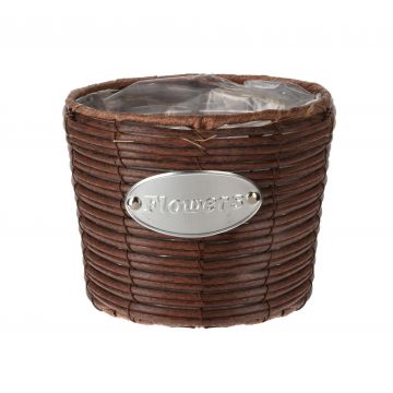 VASO IN PP INTRECCIATO BRUNO GRANDE