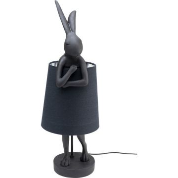 LAMPADA DA TAVOLO ANIMAL RABBIT NERO/ARGENTO H.68,2CM - E14 1X5W 50/60HZ