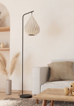 PIANTANA MINTING IN ACCIAIO E CARTA BIANCO/NERO E27 IP20