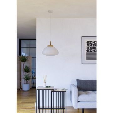 LAMPADARIO SUMMERHILL BIANCO E MARRONE/BIANCO 55X110CM - 1XE27 40W