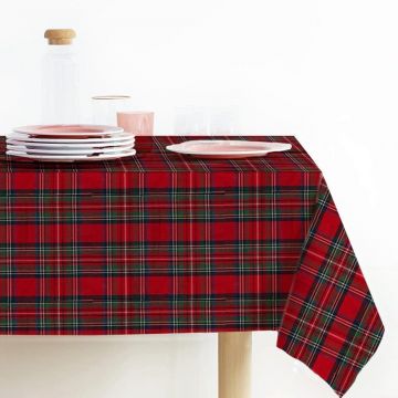 TOVAGLIA SCOZZESE LUREX ROSSO CM 140X240