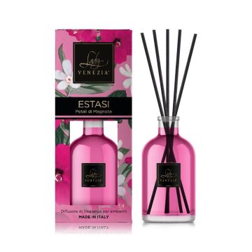 DIFFUSORE PER AMBIENTI CON BASTONCINI SENSAZIONALE 250ML ESTASI PETALI DI MAGNOLIA