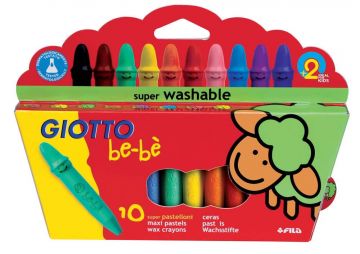 ASTUCCIO CERA GIOTTO BEBE' 10 PEZZI