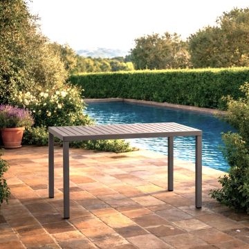 NARDI OUTDOOR - TAVOLO FISSO CUBE CM 120X70 ALLUMINIO TORTORA