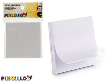 BLOCCO FOGLI ADESIVI BIANCHI 76X76MM