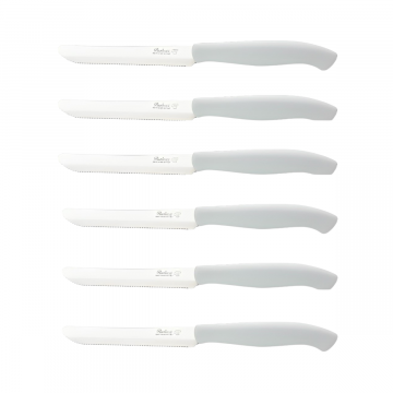 SET 6 COLTELLI DA TAVOLA LINEA GENIUS BIANCHI 11CM