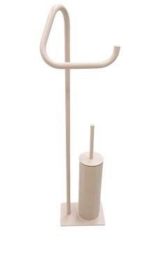 LINEA ASIAGO - PIANTANA PORTA ROTOLO E PORTA SCOPINO BEIGE