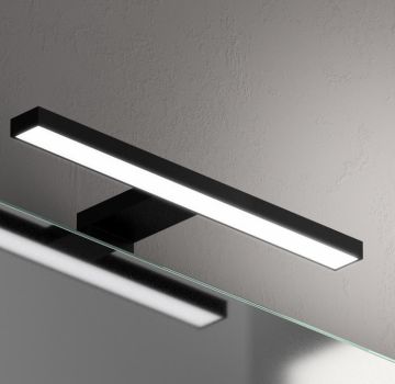 APPLIQUE A LED NERO OPACO 30CM  - IP44 5W