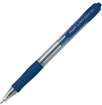 PILOT - PENNA A SFERA A SCATTO SUPER GRIP BLU (M)