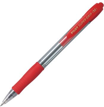 PILOT - PENNA A SFERA A SCATTO SUPER GRIP ROSSA (M)