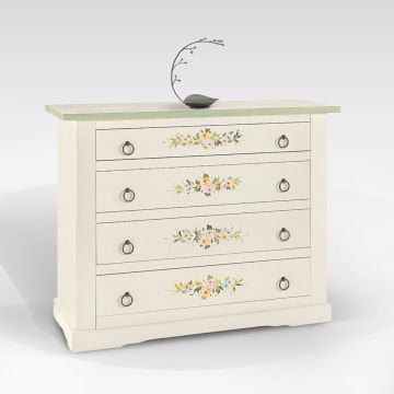 COMO* ART.498 BIANCO C/DECORI LUCIDO E IMB. CM 115X50 H90