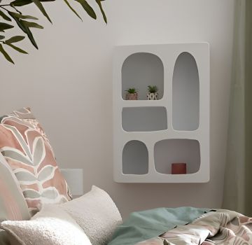 SCAFFALE A MURO DOLCE RIVIERA IN MDF 45.5X15.5CM H 65.5CM BIANCO 