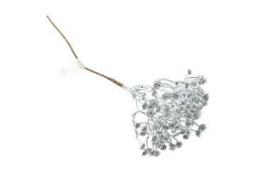 RAMO GLITTERATO COLOR ARGENTO H. 32CM