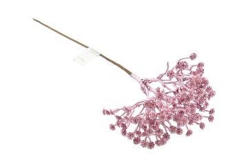 RAMO GLITTERATO COLORE ROSA H. 32CM