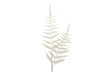 RAMO GLITTERATO BIANCO CON FOGLIE H 65CM