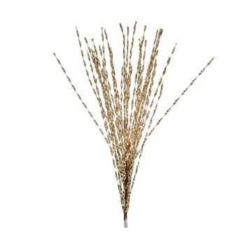 RAMO CON BACCHETTI ATTORCIGLIATI ORO METALLIZZATO H 85CM