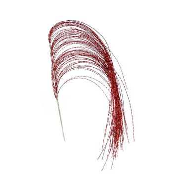 RAMO PENDENTE CON BACCHETTI ATTORCIGLIATI ROSSO LUCIDO H 140CM