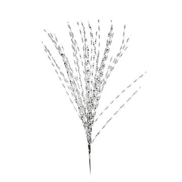 RAMO CON BACCHETTI ATTORCIGLIATI ARGENTO METALLIZZATO H 85CM