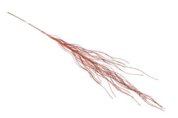 RAMO CON GLITTER H. 75CM ROSSO