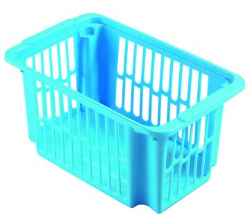 CESTINO FORATO IMPILABILE IN PLASTICA AZZURRO 5LT 29,5X19X12,5CM