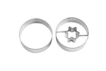 SET 2 PEZZI TAGLIA BISCOTTI A FORMA DI STELLA D. 6CM 