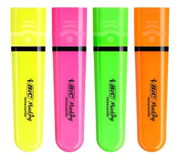 BIC - SET 4 EVIDENZIATORI HIGHTLIGHTER FLAT NEON