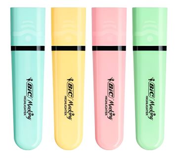 BIC - SET 4 EVIDENZIATORI HIGHTLIGHTER FLAT PASTEL