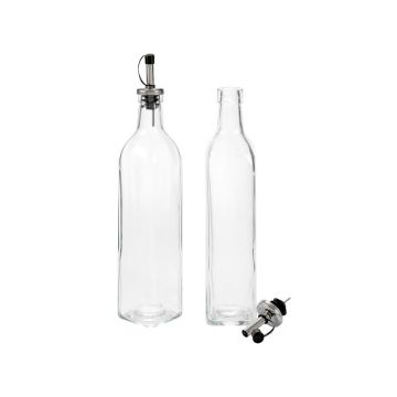 SET OLIERA E ACETIERA IN VETRO TRASPARENTE 500ML