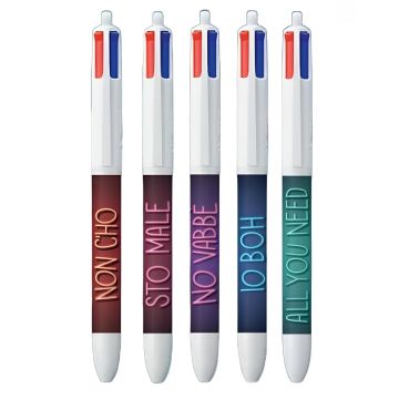 BIC - PENNA A SFERA A SCATTO 4 COLOURS DECOR SLANG WEBBOH ASS.