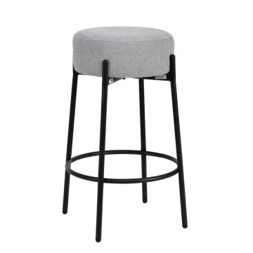 SGABELLO IN TESSUTO GRIGIO