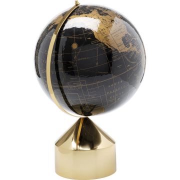 MAPPAMONDO GLOBE TOP ORO/NERO D 30 H 47CM