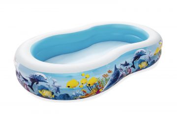 PISCINA FAMILY A OTTO CON 2 ANELLI BARRIERA CORALLINA 262X157X46CM