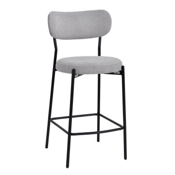 SGABELLO IN TESSUTO GRIGIO