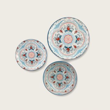 PIATTO DESSERT CON DECORO 20CM 