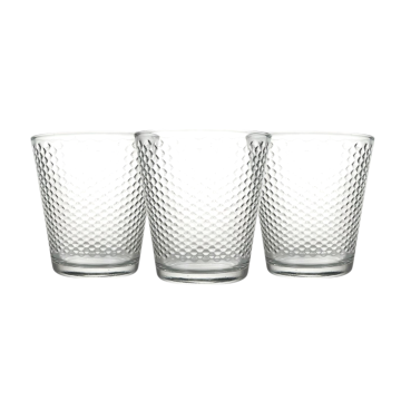 SET 3 BICCHIERI DA ACQUA LINEA LONDRA IN VETRO TRASPARENTE 25CL
