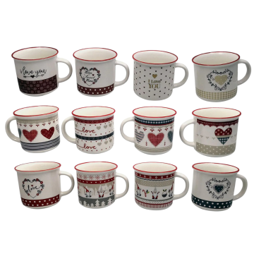 TAZZINA DA CAFFE' CON MANICO LINEA NEW BON 11CL ASSORTITO