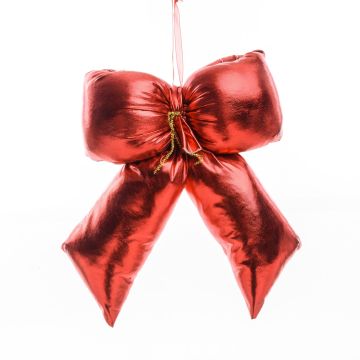 FIOCCO IMBOTTITO IN TESSUTO ROSSO METALLIZZATO 25X10CM H 30CM