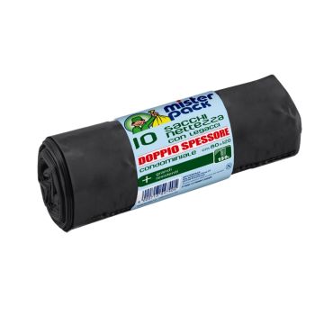 SET 10 SACCHI NETTEZZA NERI MISTERPACK 80X120CM 150LT 