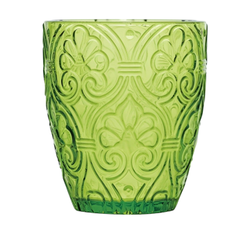 BICCHIERE DA ACQUA LINEA CORINTO IN VETRO VERDE 300ML
