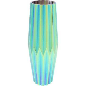 VASO SKY VERDE IN VETRO D12,5XH36CM