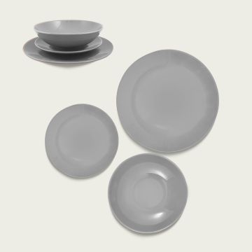 PIATTO FONDO GRIGIO CM 21
