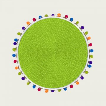 TOVAGLIETTA ROTONDA IN POLIESTERE DIAM. CM 38 VERDE 
