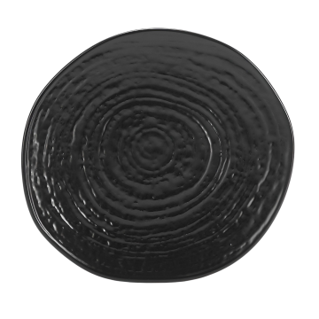 VASSOIO DI PRESENTAZIONE IN PORCELLANA WALL DIAM.28CM NERO