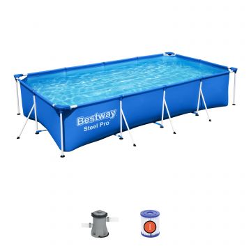 PISCINA RETTANGOLARE STEEL PRO FRAME CM 400X211 E H 81