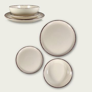 PIATTO FONDO TIERRA BEIGE DIAM. 20