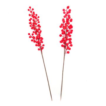 PICK CON BACCHE ROSSE EFFETTO SOFT TOUCH L. 61CM ASSORTITO